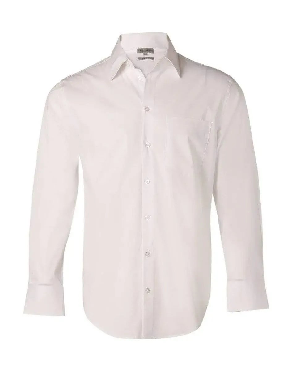 BENCHMARK Men's Cotton/Poly Stretch Long Sheeve Shirt M7020L
